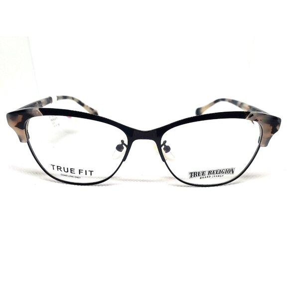 True Religion Maya Womens Eyeglasses 55-16-145 Black Frame With Tortoise Pattern - Picture 1 of 6